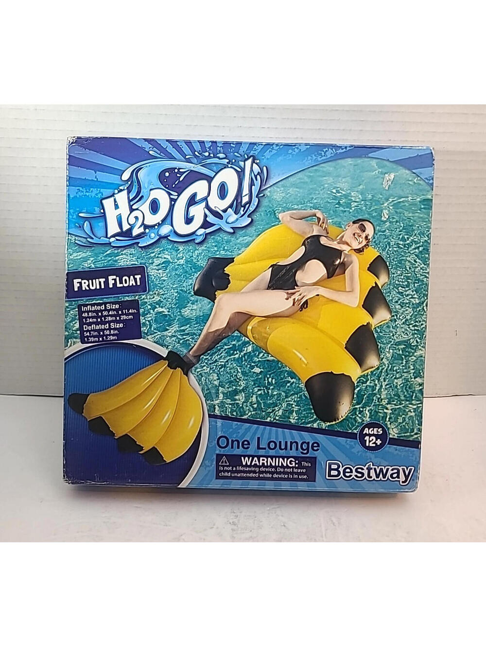 H2O GO! Banana Fruit Pool Beach Lake River Pool Water Raft Lounge Float New!